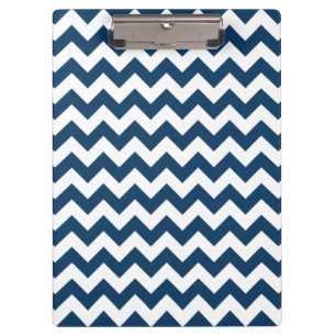 Carpeta De Pinza Navy Zigzag, Navy Chevron, patrón geométrico