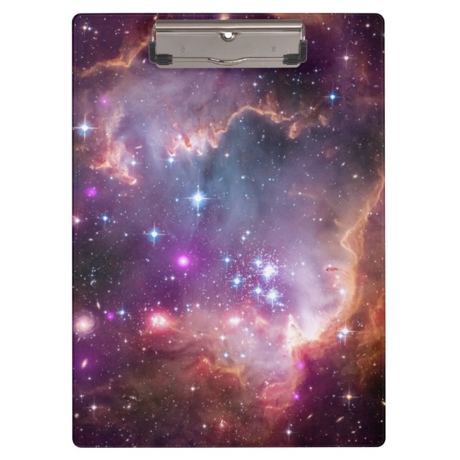 Carpeta De Pinza Nebulosa púrpura del espacio ultraterrestre galáct (Anverso)