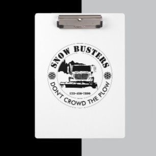 Carpeta De Pinza Negocio de Remoción de Nieve Agrega tu Logo Person