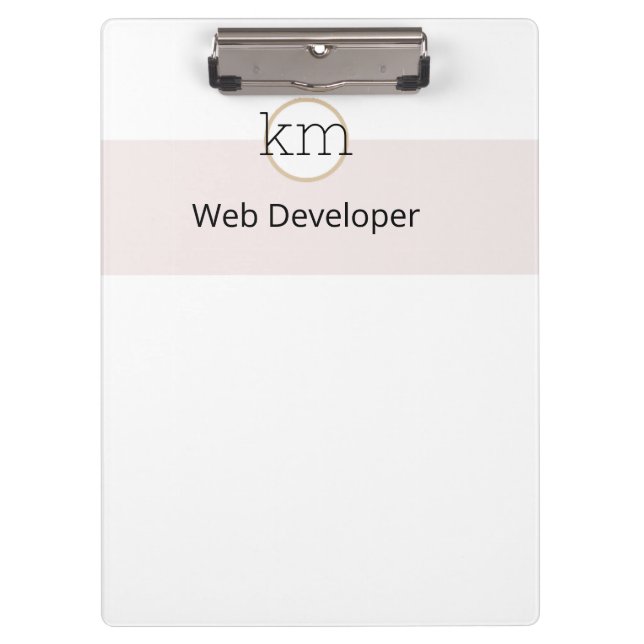 Carpeta De Pinza negocio estético rosa (Anverso)