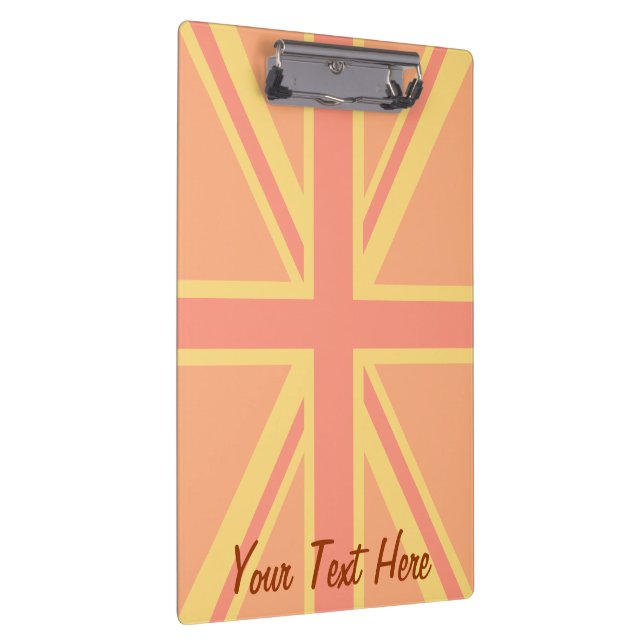 Carpeta De Pinza Negrita Naranja Unión Jack Bandera Británica (Derecha)