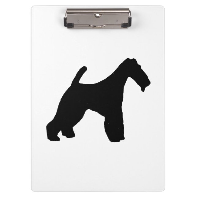 Carpeta De Pinza Negro de hilo Fox Terrier (Anverso)