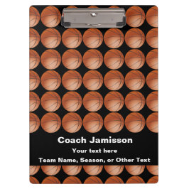 Carpeta De Pinza Negro, Patrón de Baloncesto, Gracias entrenador