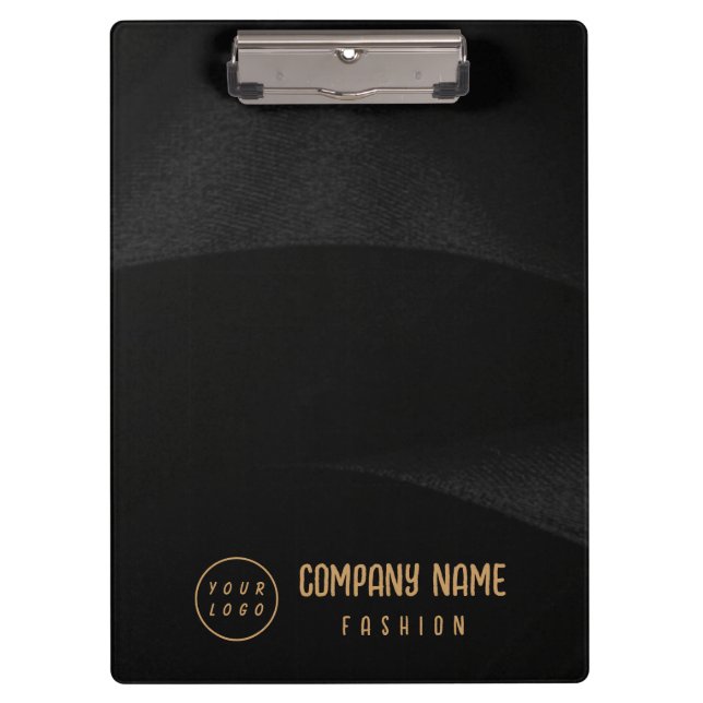 Carpeta De Pinza Negro y dorado elegante (Anverso)