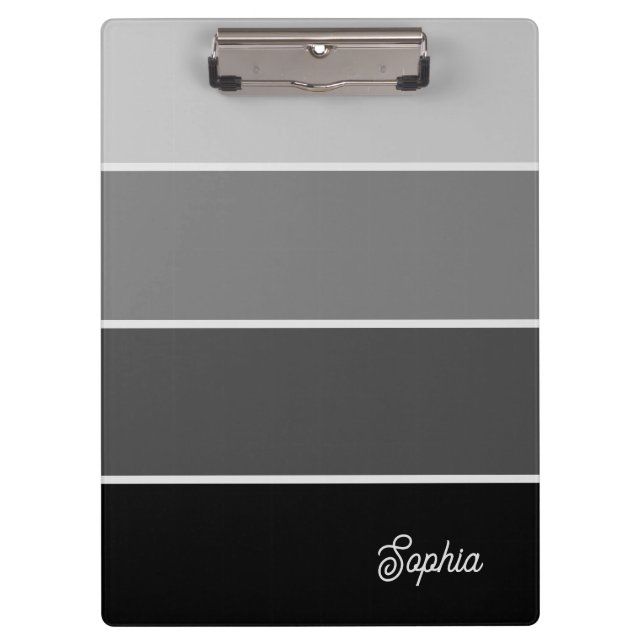 Carpeta De Pinza Negro y gris | Bandas de Ombre con guión (Anverso)