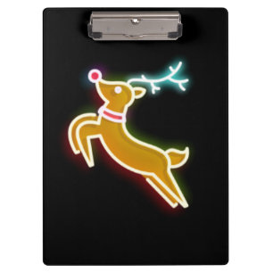 Carpeta De Pinza Neon Reindeer