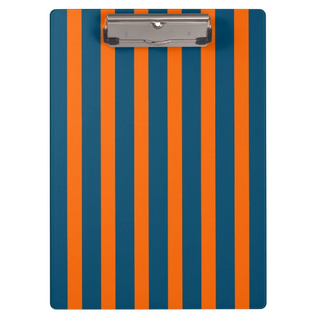 Carpeta De Pinza Neon Sunset Naranja y Ocean Blue Guay Striping (Anverso)
