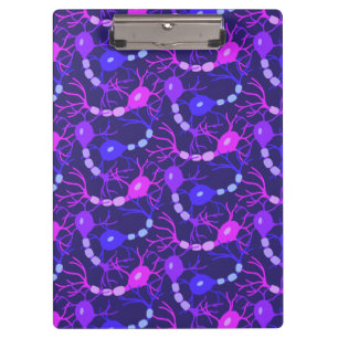Carpeta De Pinza Neuronas Conectadas Neon Morado
