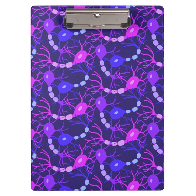 Carpeta De Pinza Neuronas conectadas Neon Purple (Anverso)