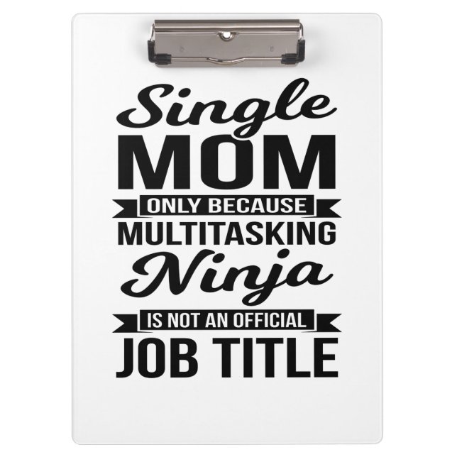 Carpeta De Pinza Ninja multitarea de mamá soltera (Anverso)