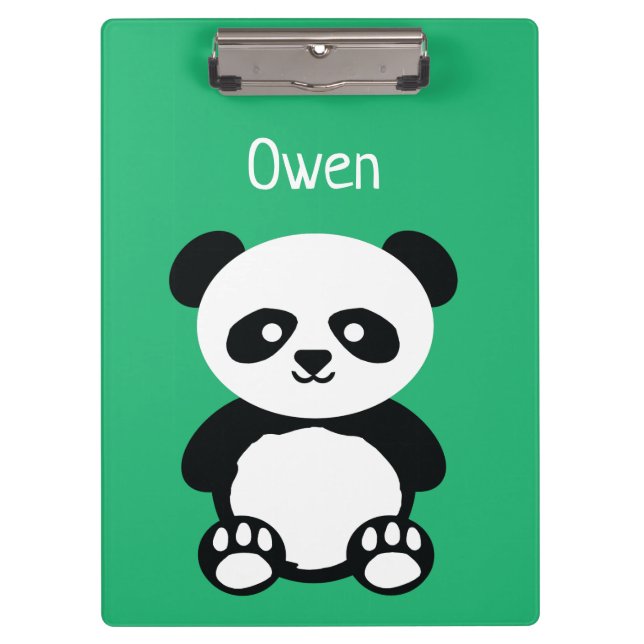 Carpeta De Pinza Niños adorables personalizados del verde del oso (Anverso)