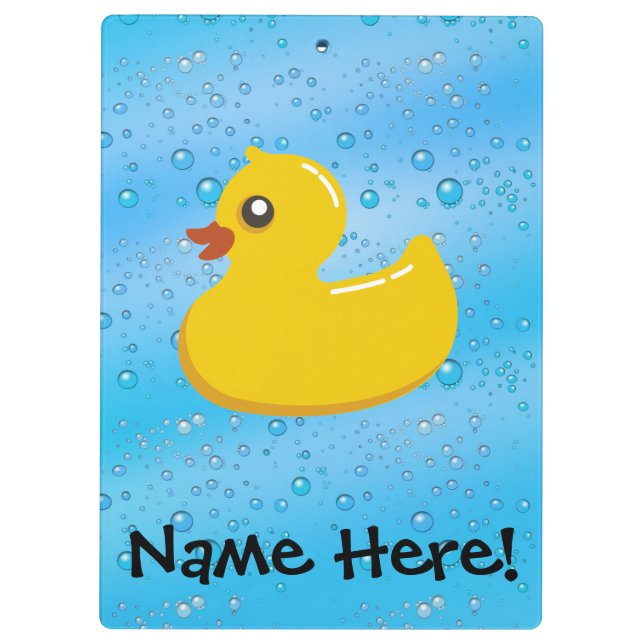 Carpeta De Pinza Niños personalizados burbujas azules de goma del (Reverso)