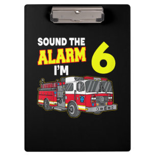 Carpeta De Pinza Niños Sonan Alarma Im 6 Niños Bomberos Camiones