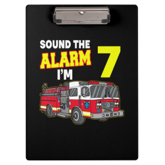 Carpeta De Pinza Niños Sonan Alarma Im 7 Niños Bomberos Camiones