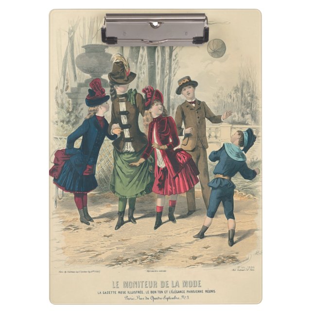 Carpeta De Pinza Niños victorianos vistiendo representan antigüedad (Anverso)