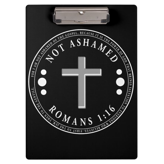 Carpeta De Pinza No avergonzado del verso cristiano gospel (Anverso)