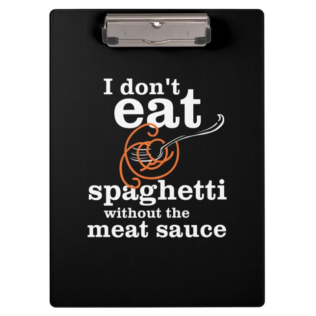 Carpeta De Pinza No como Spaghetti sin la salsa de carne (Anverso)