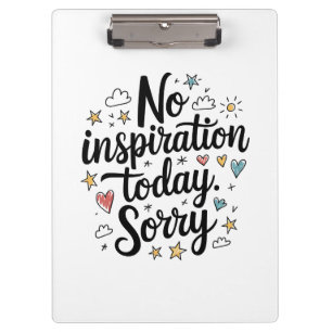 Carpeta De Pinza No hay inspiración hoy – Diseño divertido y colori