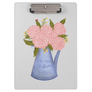 Carpeta De Pinza No lluvia no flores regadera con flores