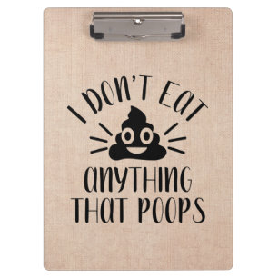 Carpeta De Pinza No me como nada que poops, vegan