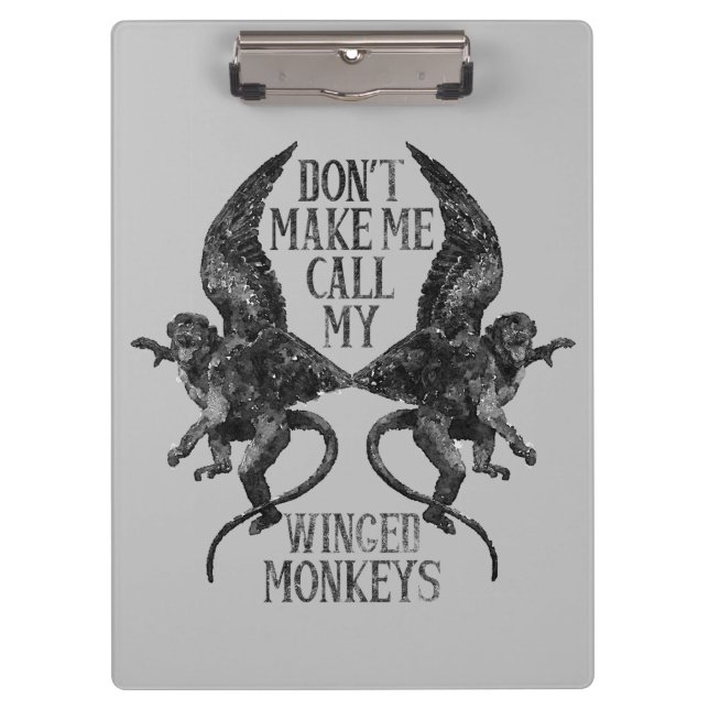 Carpeta De Pinza No me hagas llamar a mis monos alados™ (Anverso)