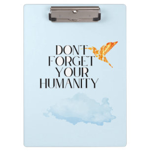 Carpeta De Pinza "No olvides tu humanidad - Elegante barrido de oro