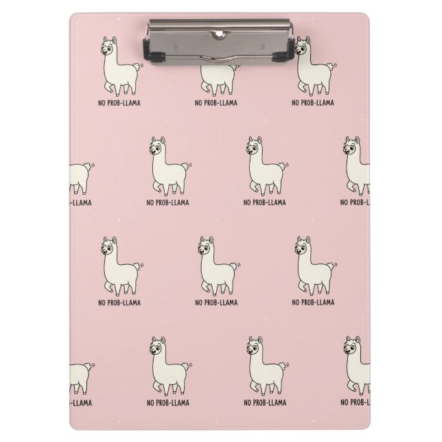 Carpeta De Pinza "No Prob-Llama" Cute Llama Doodle - Chill Vibe (Anverso)