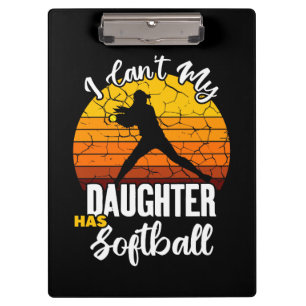 Carpeta De Pinza No Puedo Mi Hija Tiene Softbol Regalo de Mamá Orgu