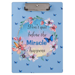 Carpeta De Pinza No se vayan antes de que ocurra el milagro Flora