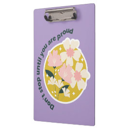 Carpeta De Pinza No te detengas hasta que estés orgulloso  Cita mot