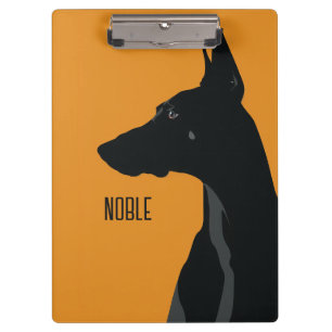 Carpeta De Pinza Noble Black Doberman