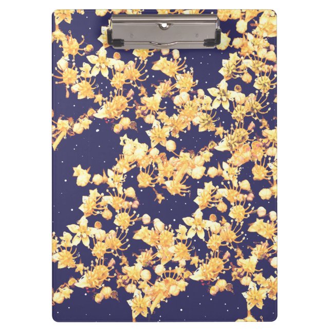 Carpeta De Pinza noche de hidrangea y oro (Anverso)