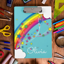 Carpeta De Pinza Nombra y nubes del cielo de las estrellas del arco