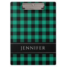 Nombre Cheques verdes y negros Plaid Gingham Patte