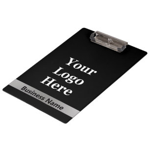 Carpeta De Pinza Nombre comercial Modelo de logotipo negro y platea