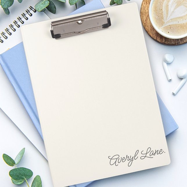 Carpeta De Pinza Nombre de caligrafía elegante de marfil blanco sim (Subido por el creador)