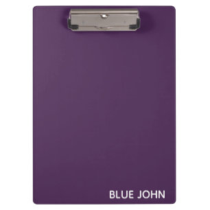 Carpeta De Pinza Nombre de color azul violeta de John