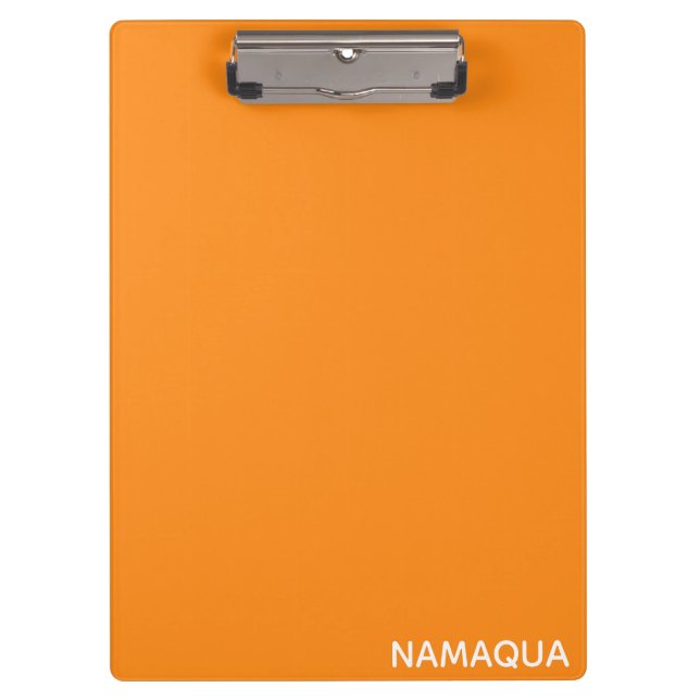 Carpeta De Pinza Nombre de color naranja de Namaqua (Anverso)