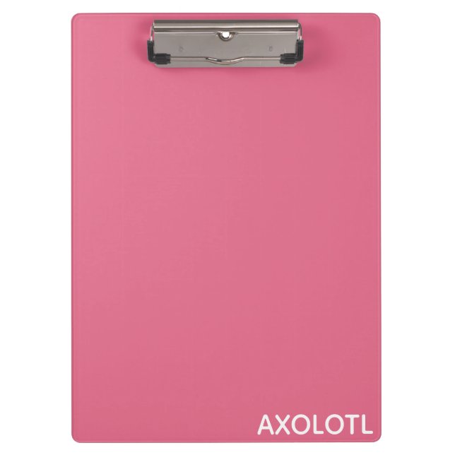 Carpeta De Pinza Nombre de color rosa Axolotl (Anverso)