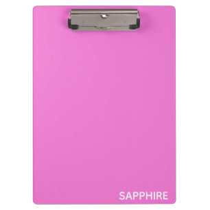 Carpeta De Pinza Nombre de color rosa de zafiro