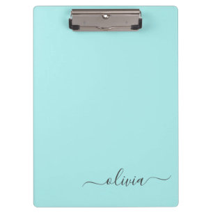 Carpeta De Pinza Nombre de monograma de letra script moderna femeni