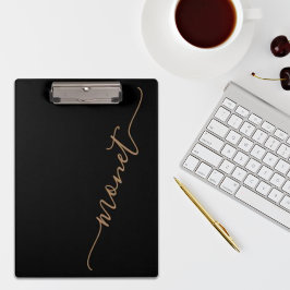 Carpeta De Pinza Nombre de script manuscrito simple personalizado