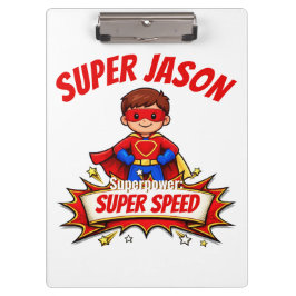 Carpeta De Pinza Nombre de superhéroe personalizado para niños y su