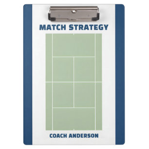 Carpeta De Pinza Nombre del Entrenador de Tenis Estrategia de Parti
