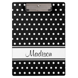 Carpeta De Pinza Nombre del guión de la banda de puntos de polka bl