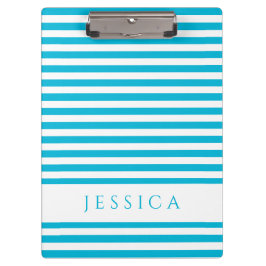 Carpeta De Pinza Nombre del patrón de franjas azules modernas