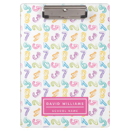 Carpeta De Pinza Nombre del patrón de patrones de números de colore