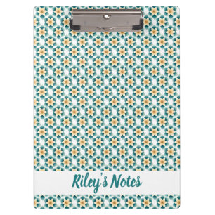 Carpeta De Pinza Nombre floral Verde azulado suave