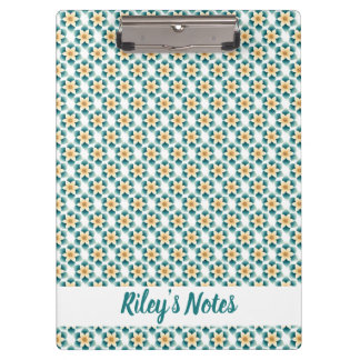 Carpeta De Pinza Nombre floral Verde azulado suave