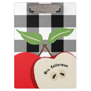 Carpeta De Pinza Nombre Monogramado del maestro Apple White Buffalo